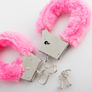 Xειροπέδες Metal Handcuff with Plush Pink